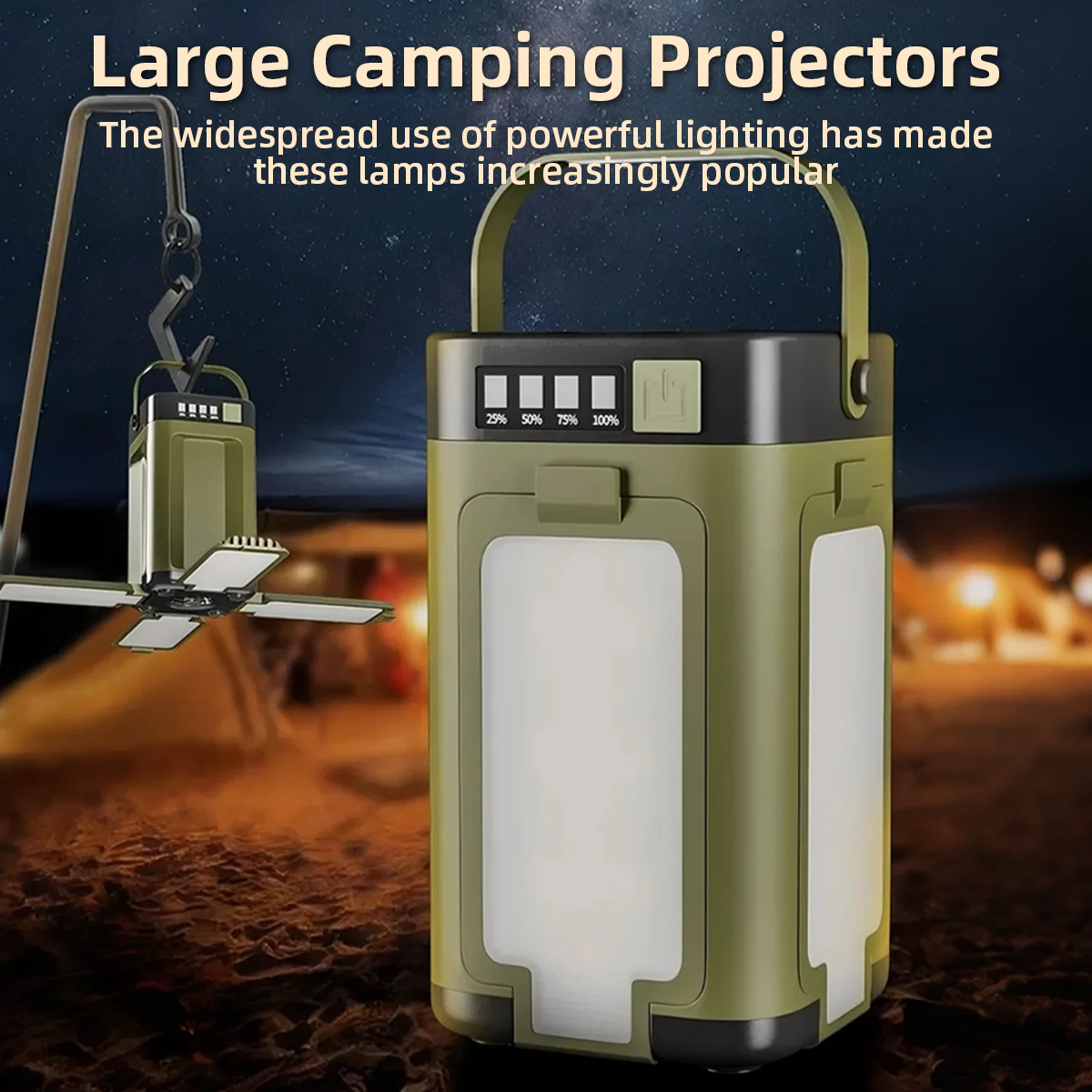 Power Outage Light - Tragbare Vierblättrige Kleeblatt-Campinglaterne, Wiederaufladbare LED-Zeltlampe für